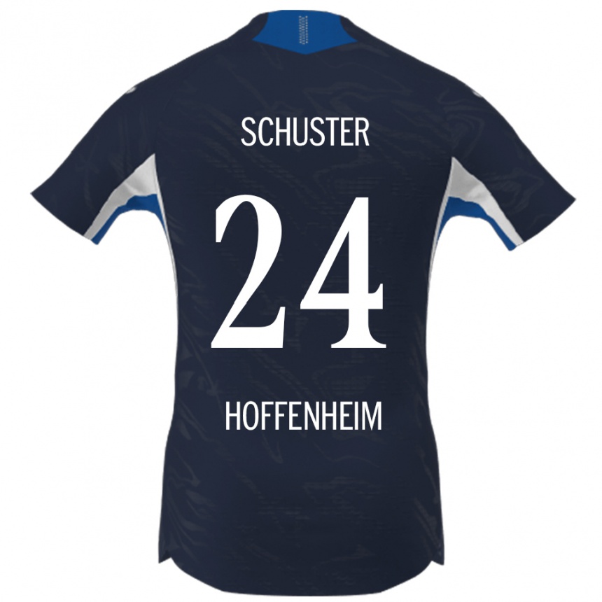 גברים כדורגל יוליאן שוסטר #24 נייבי לבן ג'רזי ביתית 2025/26