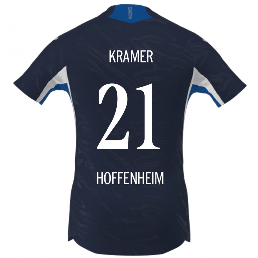 גברים כדורגל Emil Kramer #21 נייבי לבן ג'רזי ביתית 2025/26