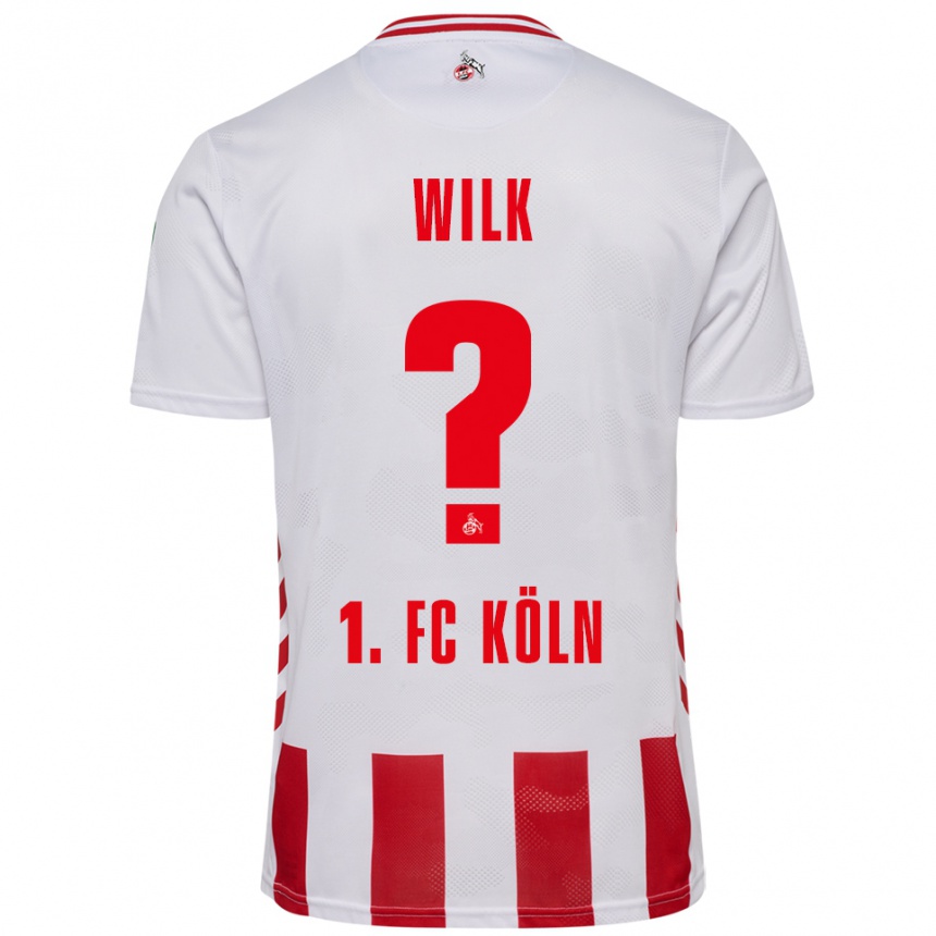 גברים כדורגל Emil Wilk #0 לבן אדום ג'רזי ביתית 2025/26