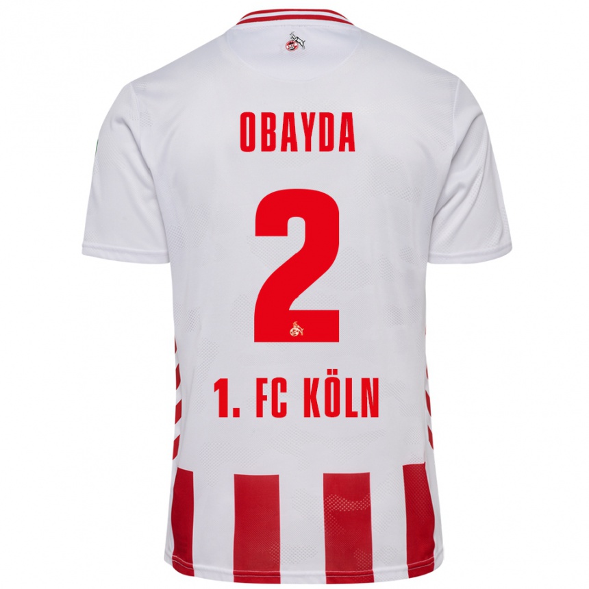 גברים כדורגל Yazan Obayda #2 לבן אדום ג'רזי ביתית 2025/26