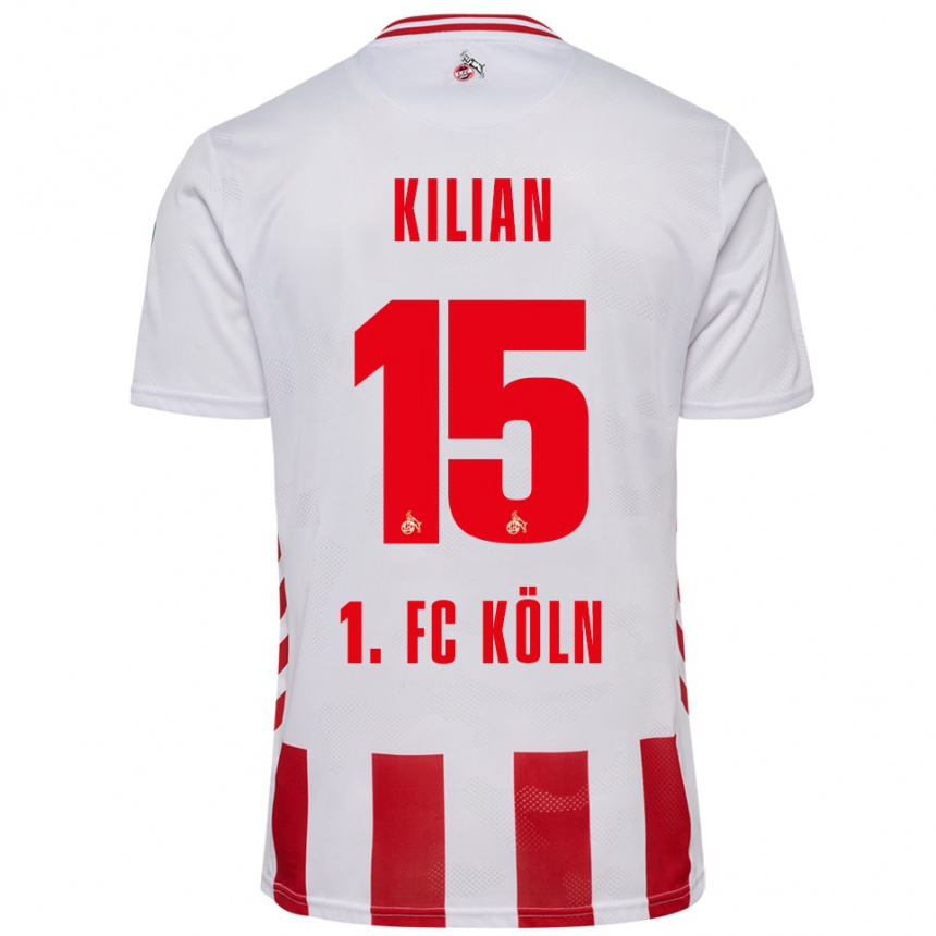 גברים כדורגל לוקה קיליאן #15 לבן אדום ג'רזי ביתית 2025/26