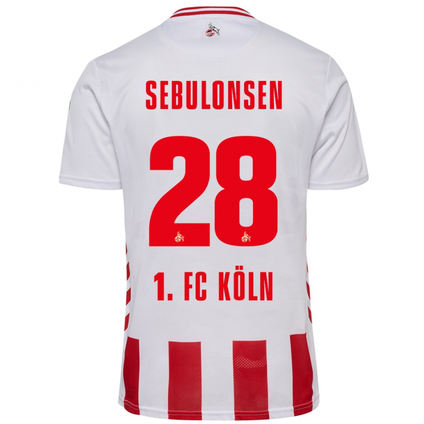 גברים כדורגל Sebastian Sebulonsen #28 לבן אדום ג'רזי ביתית 2025/26
