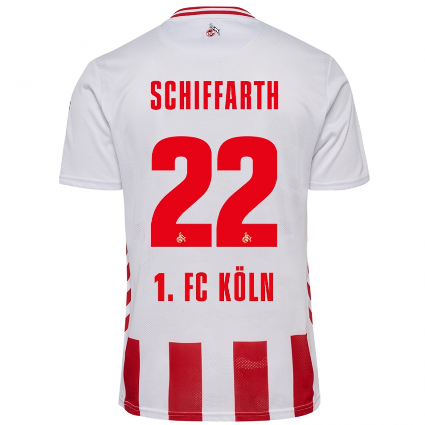 גברים כדורגל Julia Schiffarth #22 לבן אדום ג'רזי ביתית 2025/26