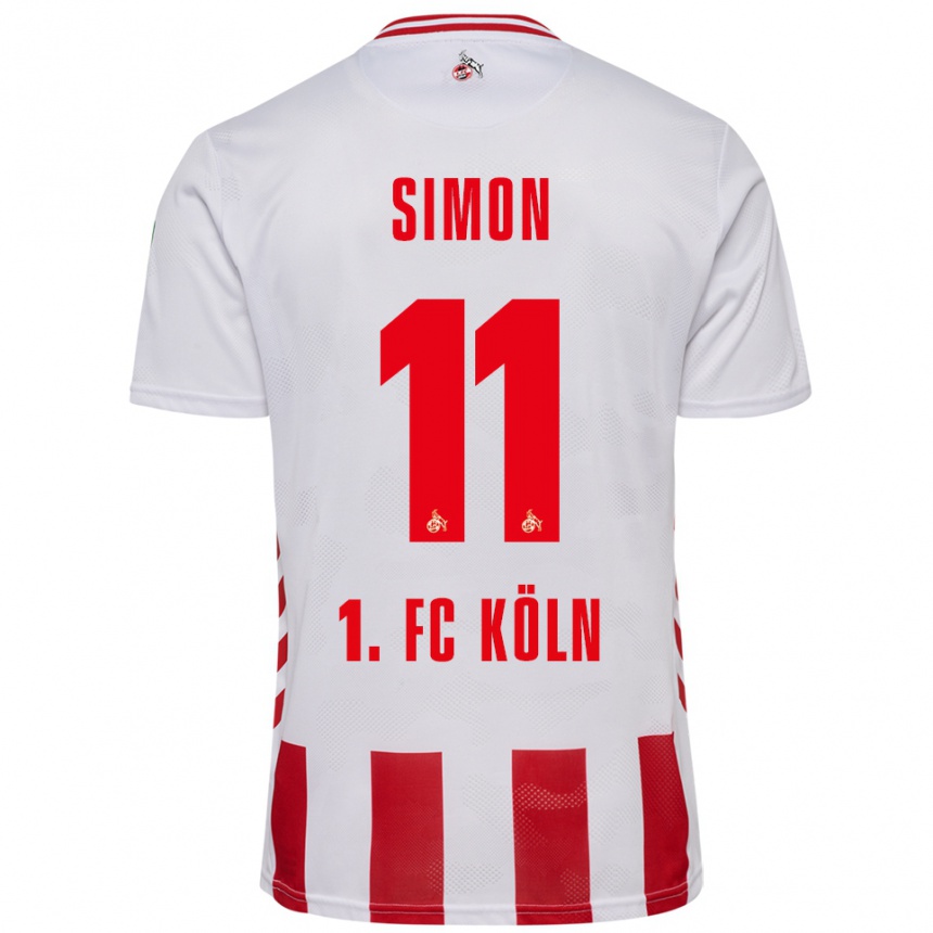 גברים כדורגל Josias Simon #11 לבן אדום ג'רזי ביתית 2025/26