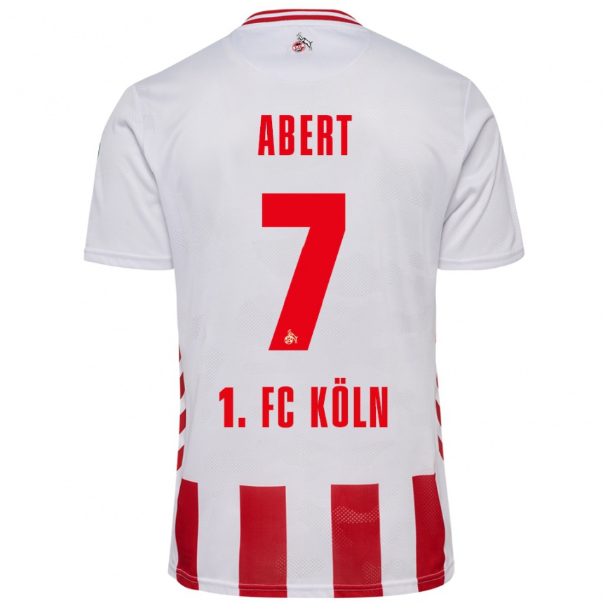 גברים כדורגל Niklas Abert #7 לבן אדום ג'רזי ביתית 2025/26