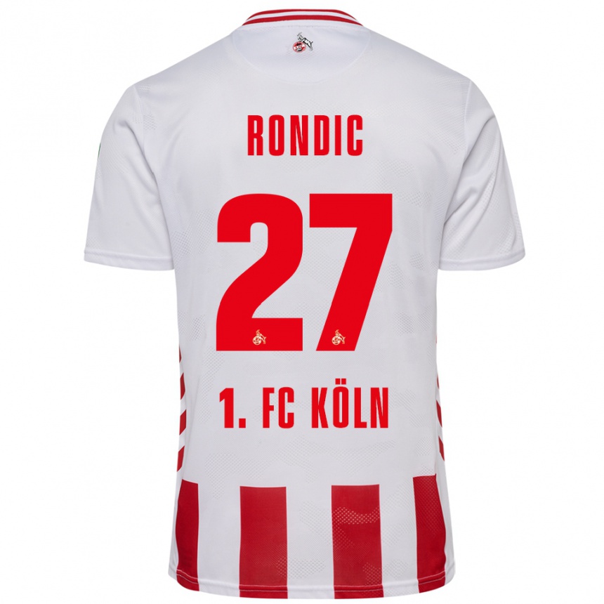 גברים כדורגל Imad Rondic #27 לבן אדום ג'רזי ביתית 2025/26