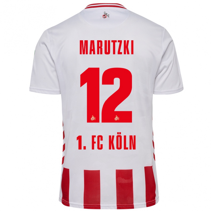 גברים כדורגל Mikolaj Marutzki #12 לבן אדום ג'רזי ביתית 2025/26