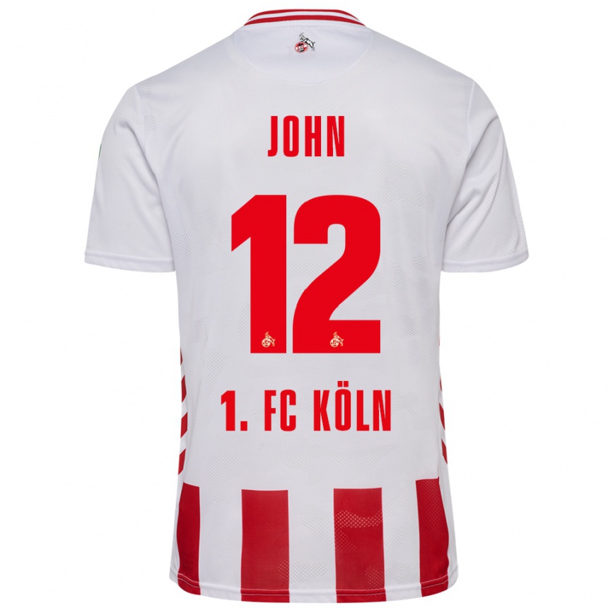 גברים כדורגל Neven John #12 לבן אדום ג'רזי ביתית 2025/26