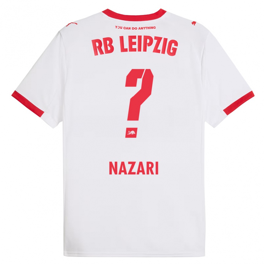 גברים כדורגל Alireza Nazari #0 לבן אדום ג'רזי ביתית 2025/26
