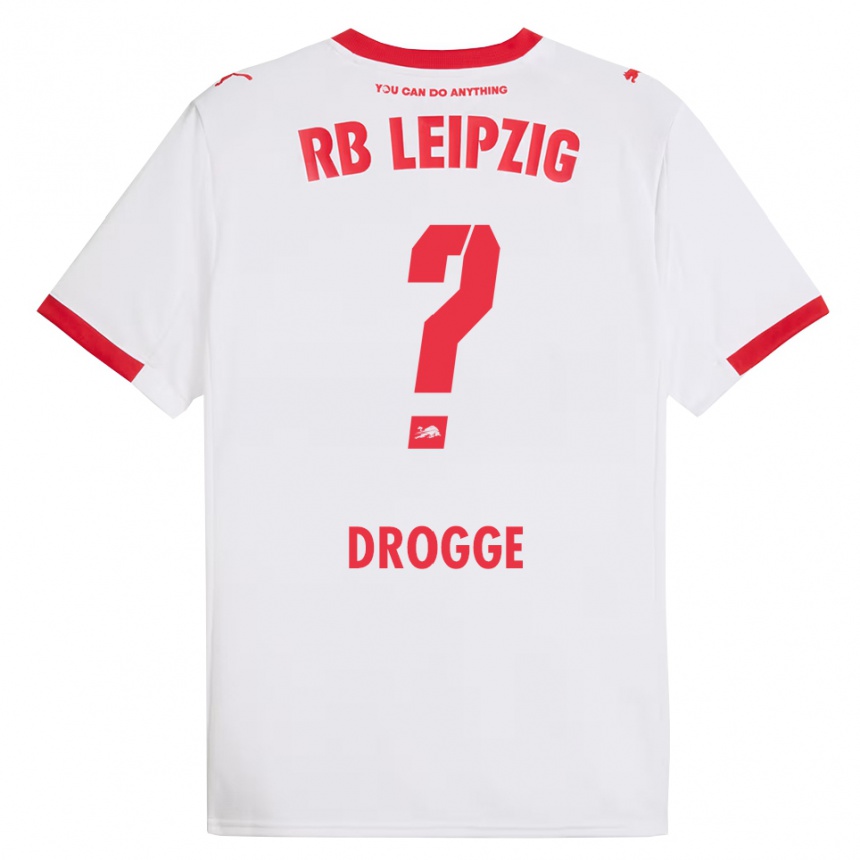 גברים כדורגל Lennert Drogge #0 לבן אדום ג'רזי ביתית 2025/26