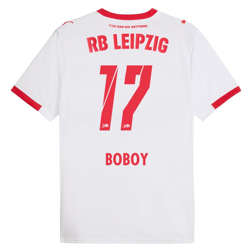 גברים כדורגל Delice Boboy #17 לבן אדום ג'רזי ביתית 2025/26