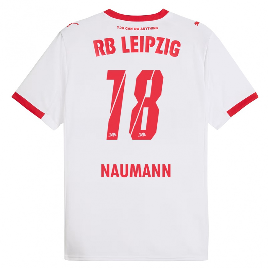 גברים כדורגל Carlos Naumann #18 לבן אדום ג'רזי ביתית 2025/26
