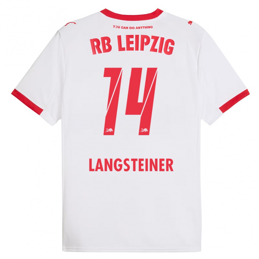 גברים כדורגל Toni Langsteiner #14 לבן אדום ג'רזי ביתית 2025/26
