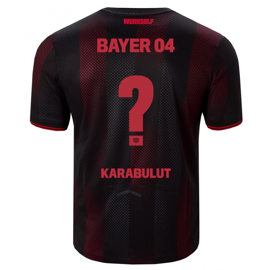 גברים כדורגל Emirhan Karabulut #0 שחור אדום ג'רזי ביתית 2025/26