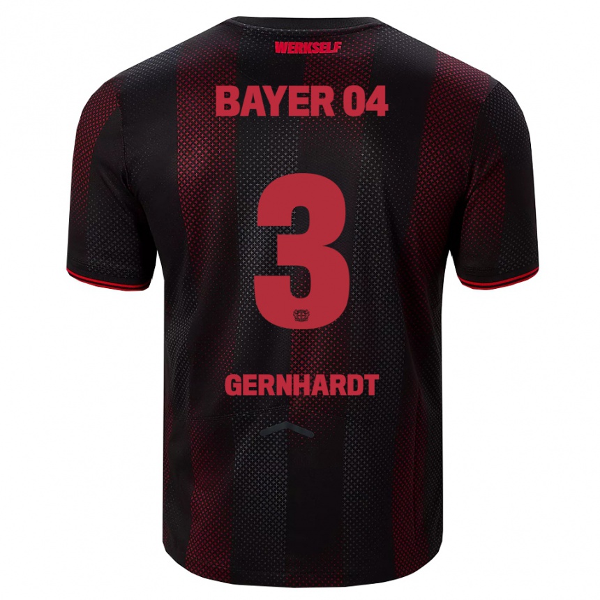 גברים כדורגל Nils Gernhardt #3 שחור אדום ג'רזי ביתית 2025/26