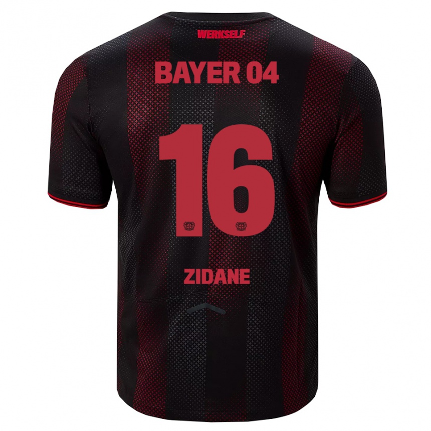 גברים כדורגל Rayan Zidane #16 שחור אדום ג'רזי ביתית 2025/26