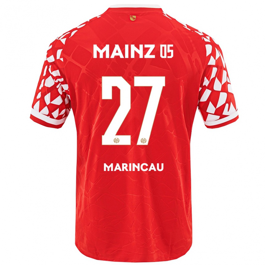 גברים כדורגל Emanuel Marincău #27 אדום לבן ג'רזי ביתית 2025/26
