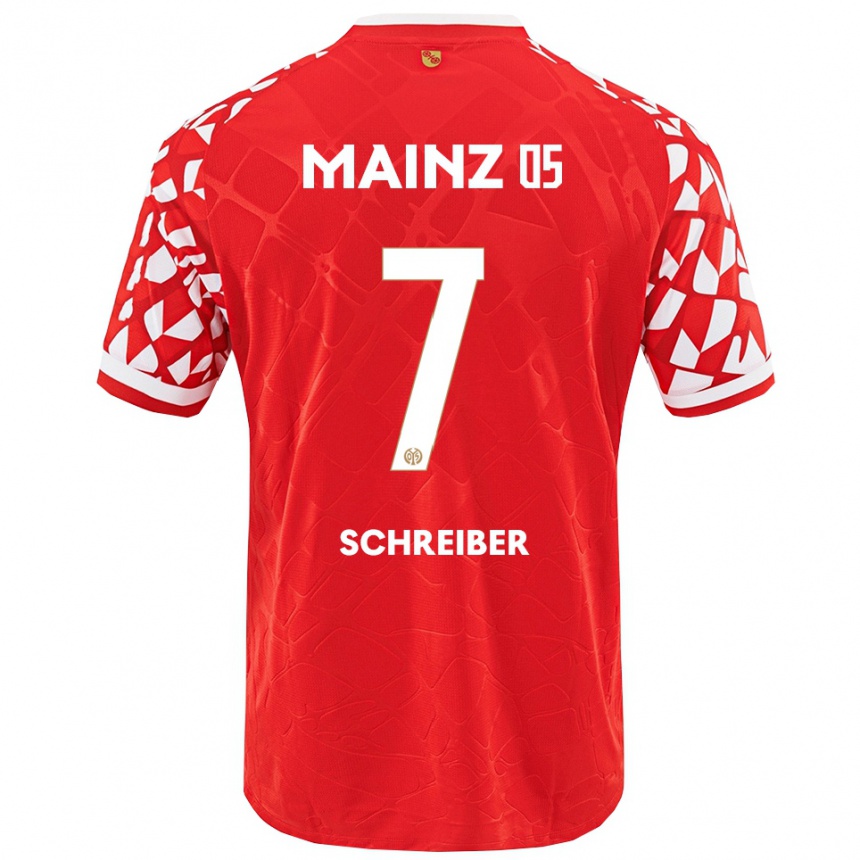 גברים כדורגל Philipp Schreiber #7 אדום לבן ג'רזי ביתית 2025/26