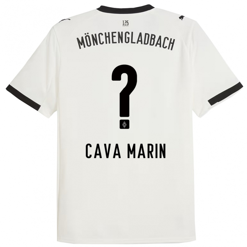 גברים כדורגל Sofia Cava Marin #0 לבן שחור ג'רזי ביתית 2025/26