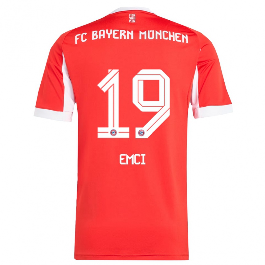 גברים כדורגל בן אמצי #19 אדום לבן ג'רזי ביתית 2025/26