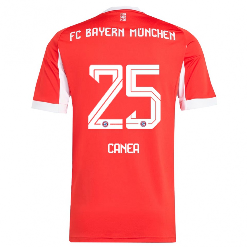 גברים כדורגל נדיר Canea #25 אדום לבן ג'רזי ביתית 2025/26
