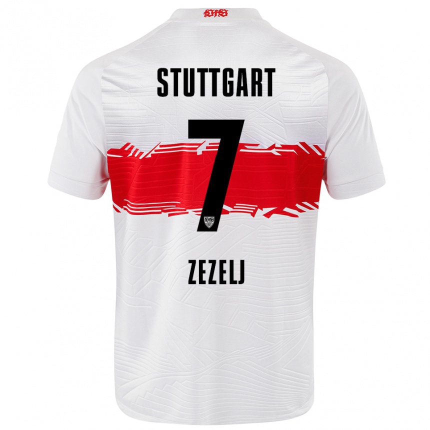 גברים כדורגל Neno Zezelj #7 לבן אדום ג'רזי ביתית 2025/26