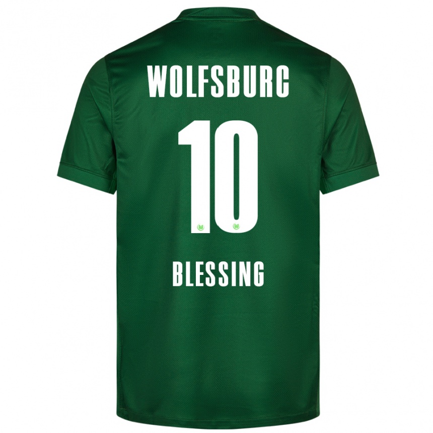 גברים כדורגל Èlisée Blessing #10 ירוק לבן ג'רזי ביתית 2025/26