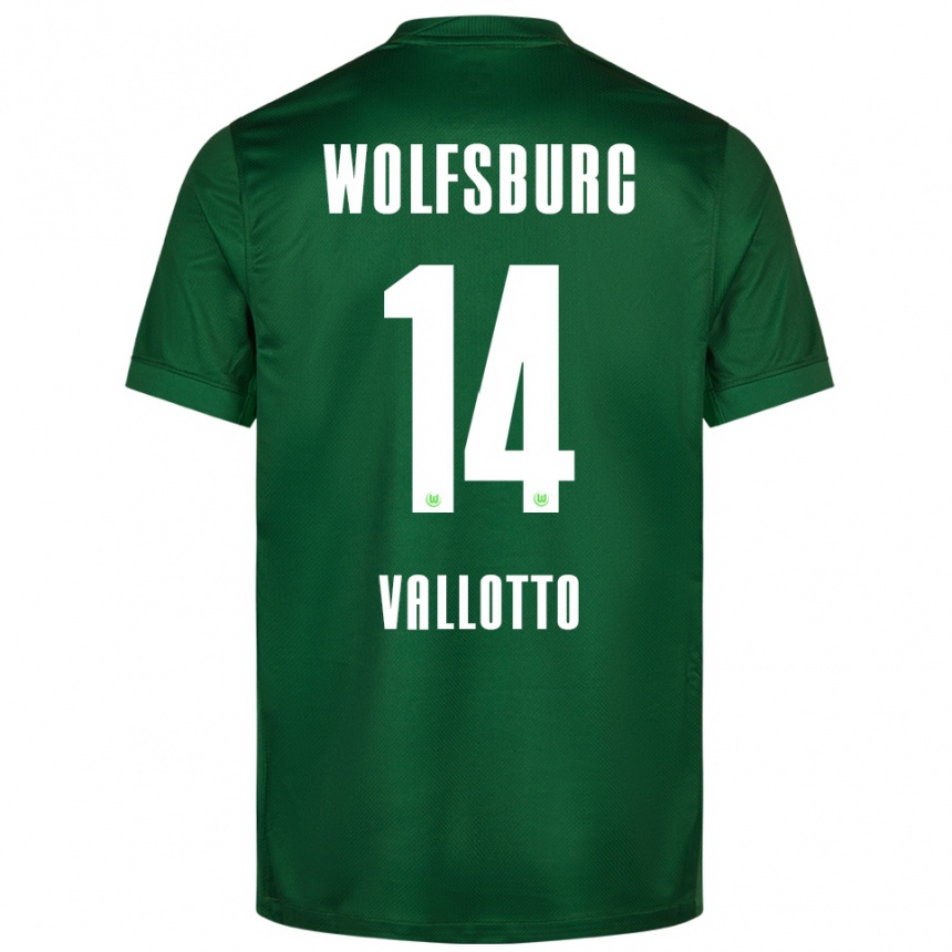 גברים כדורגל Smilla Vallotto #14 ירוק לבן ג'רזי ביתית 2025/26