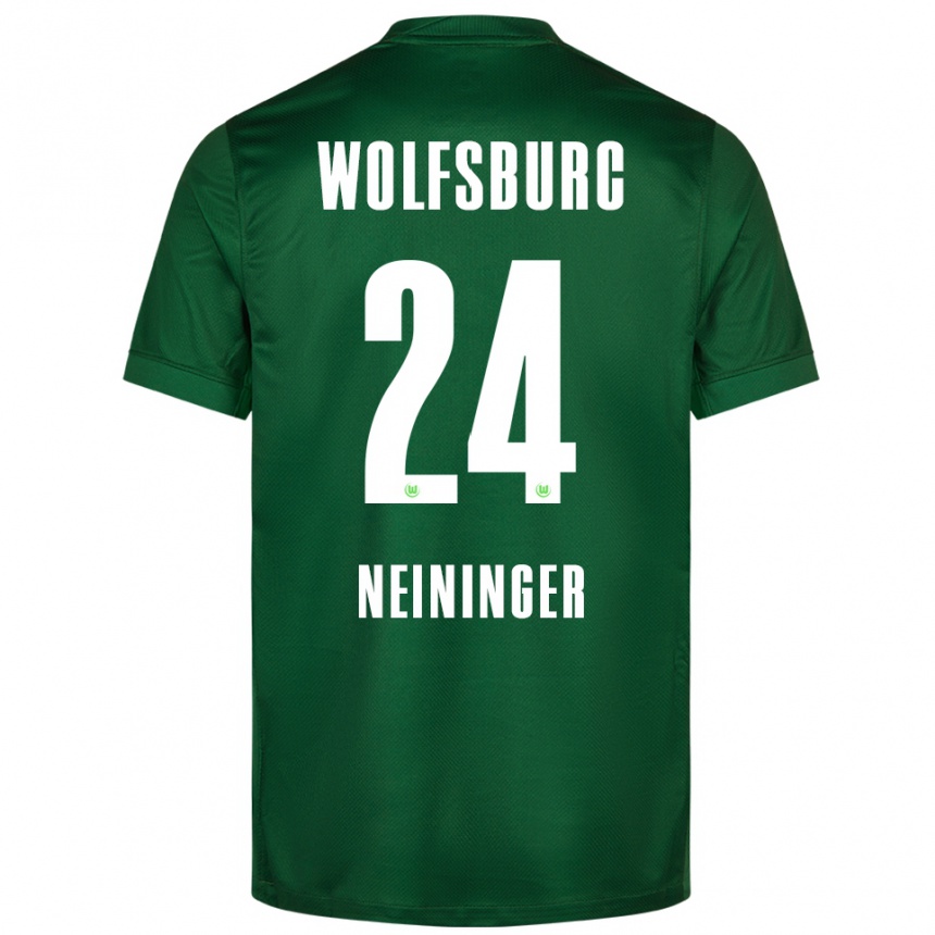 גברים כדורגל Tim Neininger #24 ירוק לבן ג'רזי ביתית 2025/26