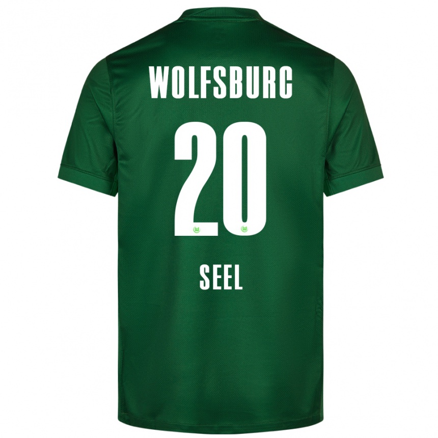 גברים כדורגל William Seel #20 ירוק לבן ג'רזי ביתית 2025/26