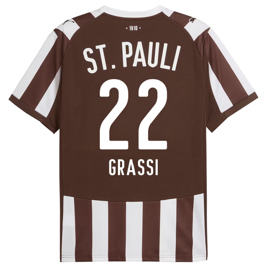גברים כדורגל לוי גראסי #22 קפה לבן ג'רזי ביתית 2025/26