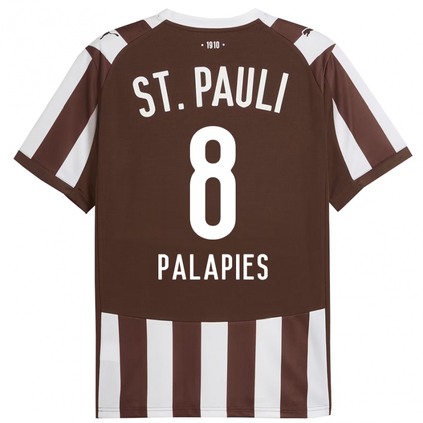 גברים כדורגל Noah Palapies #8 קפה לבן ג'רזי ביתית 2025/26