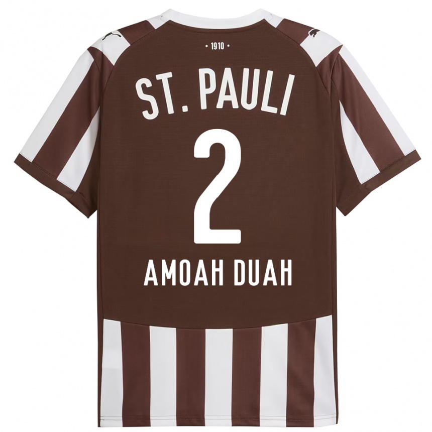 גברים כדורגל Reuel Amoah Duah #2 קפה לבן ג'רזי ביתית 2025/26