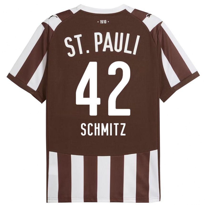 גברים כדורגל מרווין ריינר איאן שמיץ #42 קפה לבן ג'רזי ביתית 2025/26