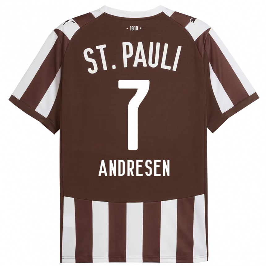 גברים כדורגל Jan Andresen #7 קפה לבן ג'רזי ביתית 2025/26