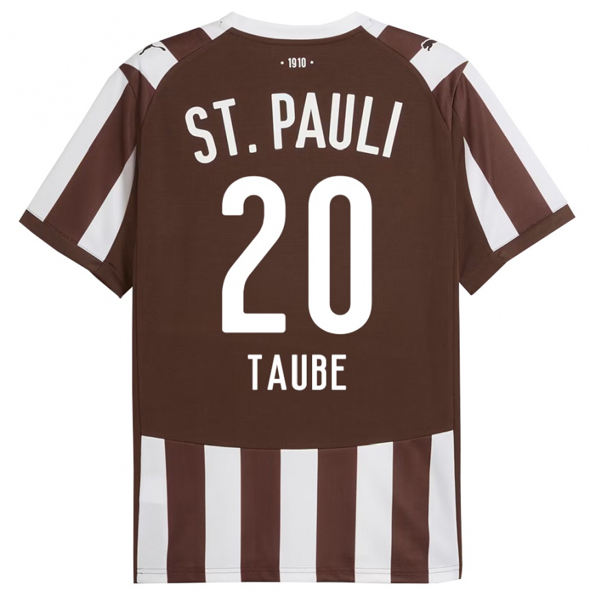 גברים כדורגל Linnea Taube #20 קפה לבן ג'רזי ביתית 2025/26