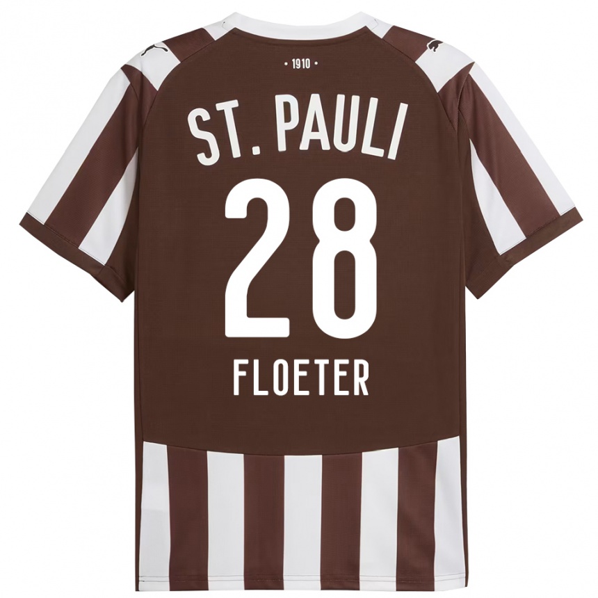 גברים כדורגל ג׳ולין פלוטר #28 קפה לבן ג'רזי ביתית 2025/26