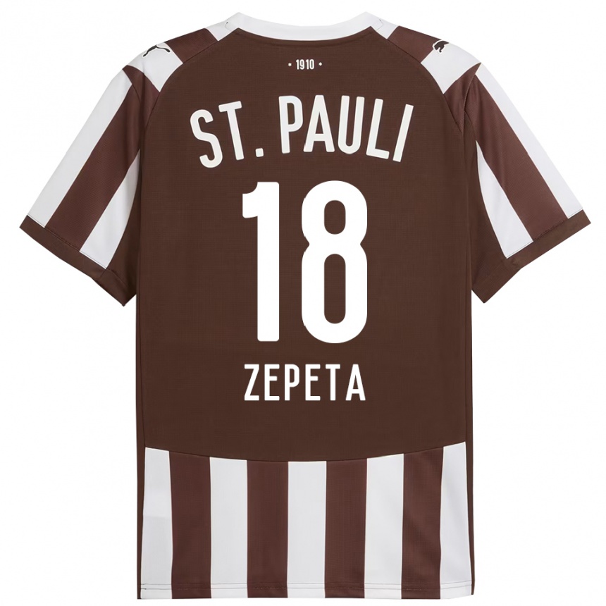 גברים כדורגל Atakan Zepeta #18 קפה לבן ג'רזי ביתית 2025/26