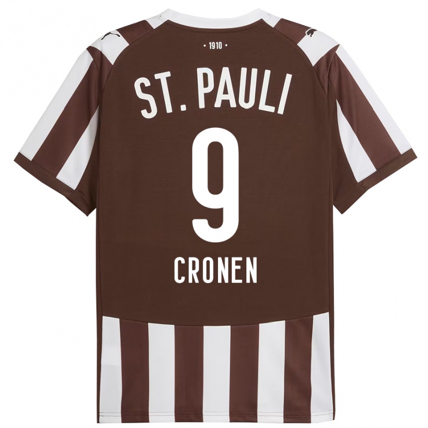 גברים כדורגל Florian Cronen #9 קפה לבן ג'רזי ביתית 2025/26