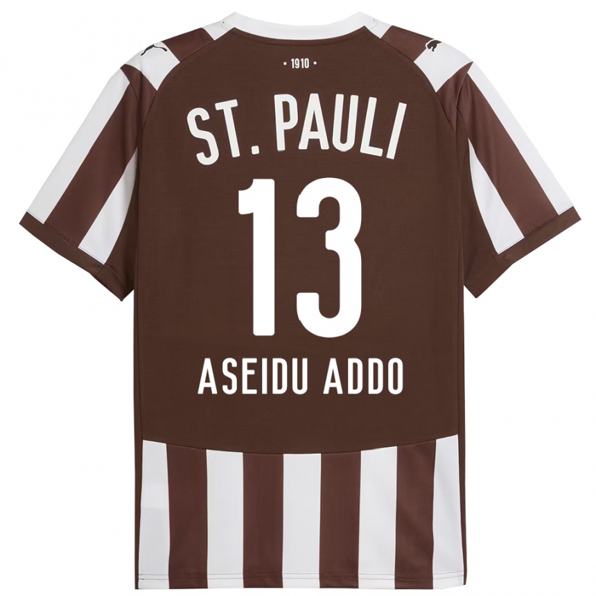 גברים כדורגל Joel Aseidu Addo #13 קפה לבן ג'רזי ביתית 2025/26