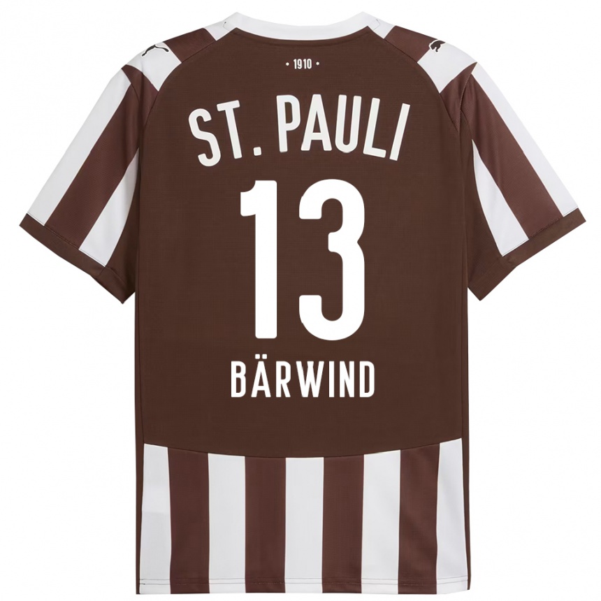 גברים כדורגל Jonas Bärwind #13 קפה לבן ג'רזי ביתית 2025/26