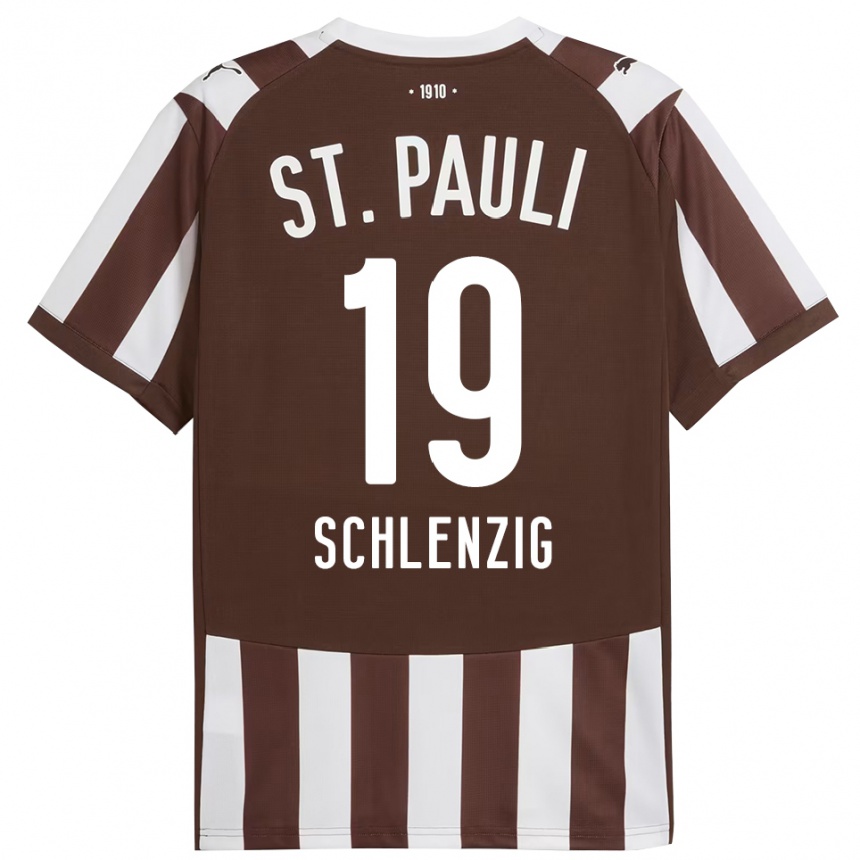גברים כדורגל Lilius Schlenzig #19 קפה לבן ג'רזי ביתית 2025/26