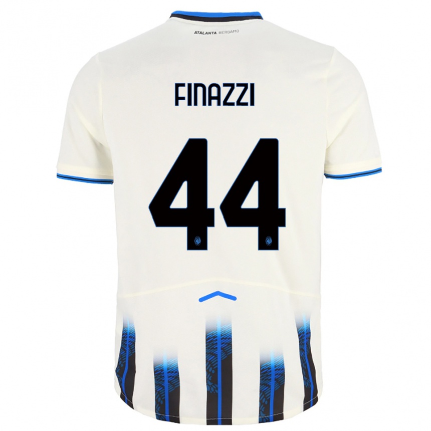 גברים כדורגל Riccardo Finazzi #44 לבן כחול הרחק ג'רזי 2025/26