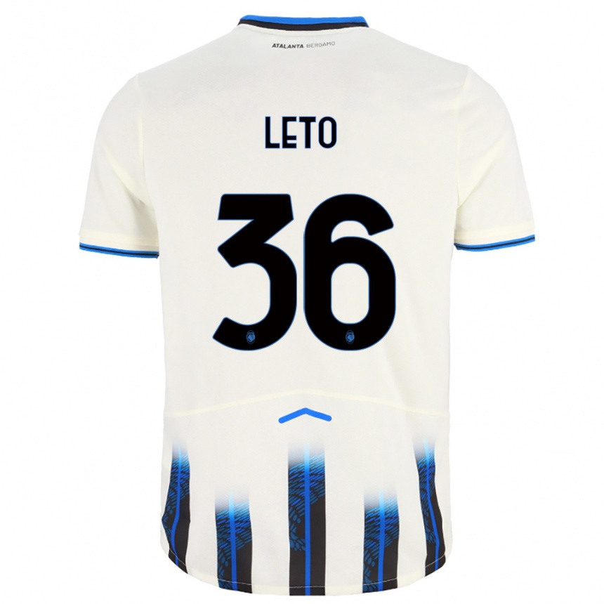 גברים כדורגל Manuel Leto #36 לבן כחול הרחק ג'רזי 2025/26