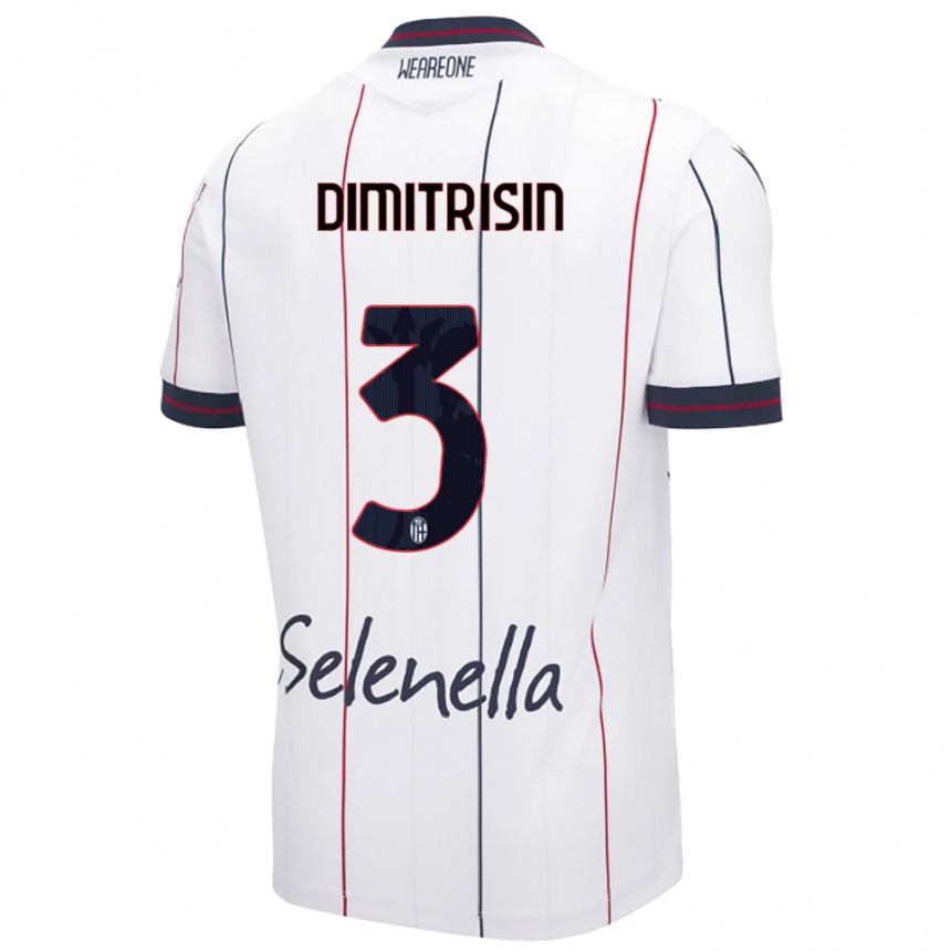 גברים כדורגל Danila Dimitrișin #3 לבן כחול מלכותי הרחק ג'רזי 2025/26