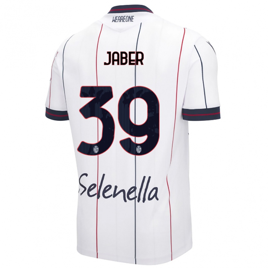 גברים כדורגל Ali Jaber #39 לבן כחול מלכותי הרחק ג'רזי 2025/26