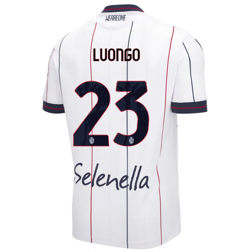 גברים כדורגל Francesco Luongo #23 לבן כחול מלכותי הרחק ג'רזי 2025/26