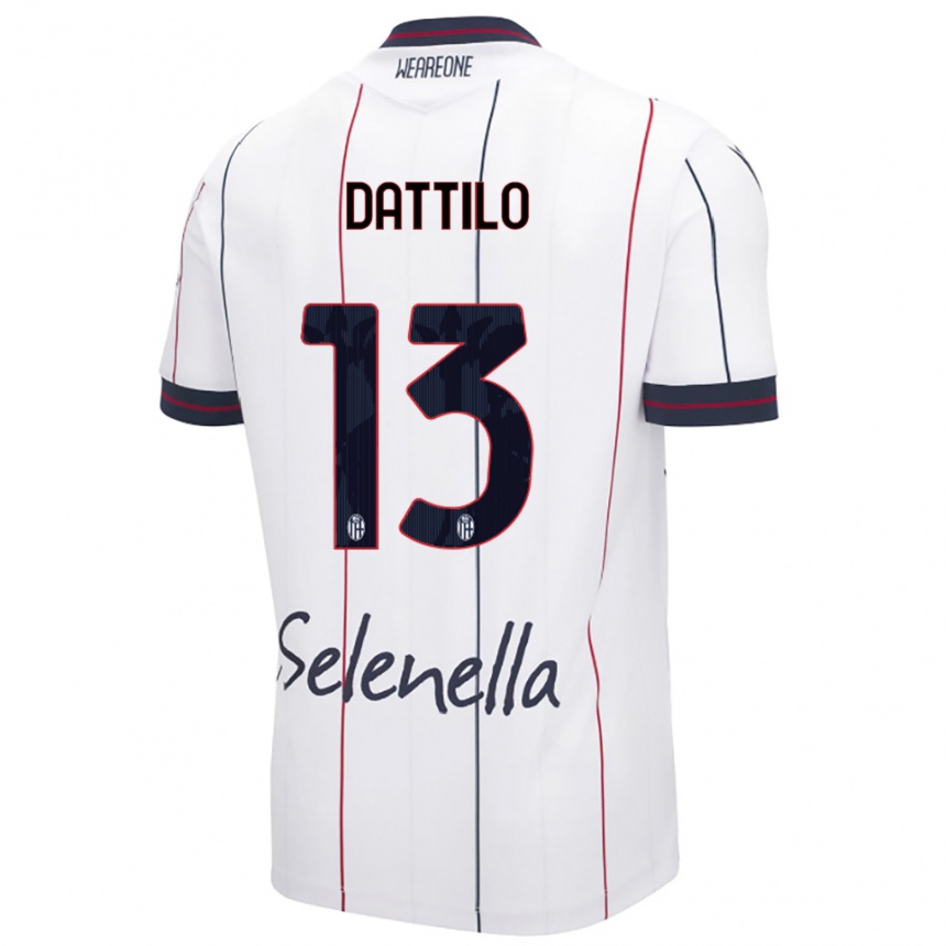 גברים כדורגל Gabriel Dattilo #13 לבן כחול מלכותי הרחק ג'רזי 2025/26