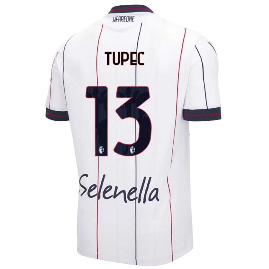 גברים כדורגל Leos Tupec #13 לבן כחול מלכותי הרחק ג'רזי 2025/26