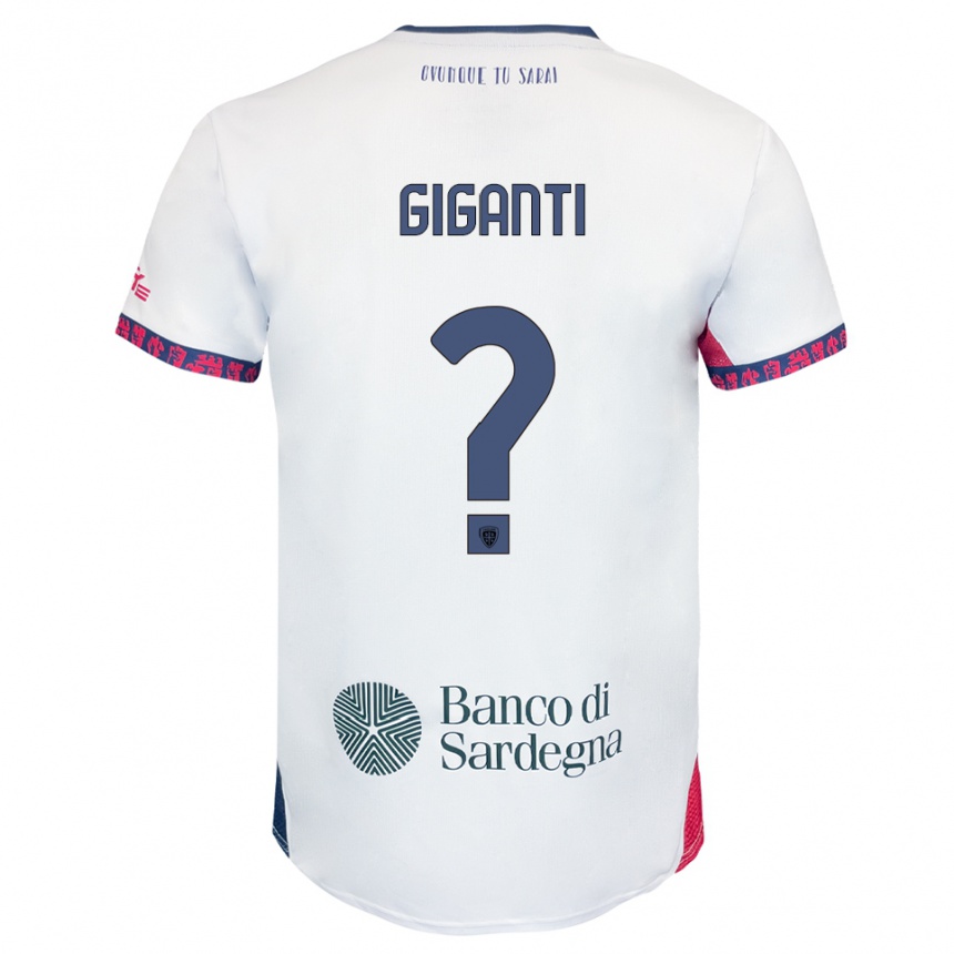 גברים כדורגל Michele Giganti #0 לבן נייבי אדום הרחק ג'רזי 2025/26
